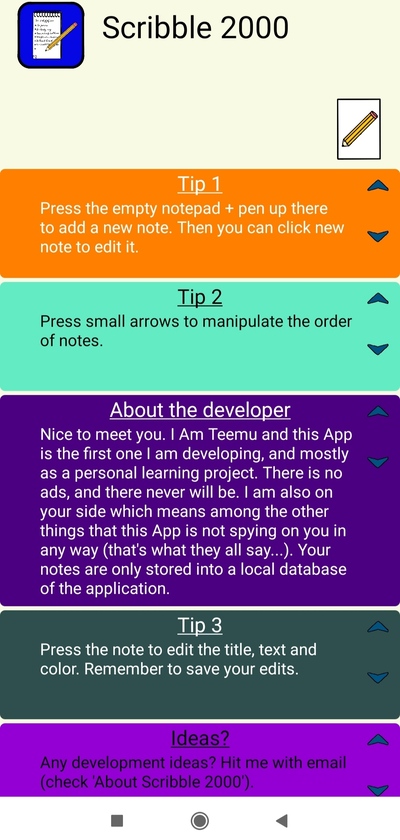Scribble 2000 Scribble 2000, React Native application for Android/iOS